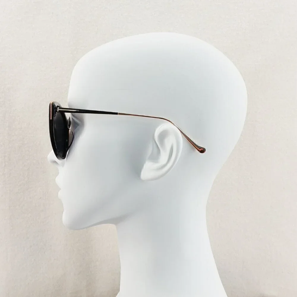 Tom Ford TF641 Round Sunglasses Black and Blue OS